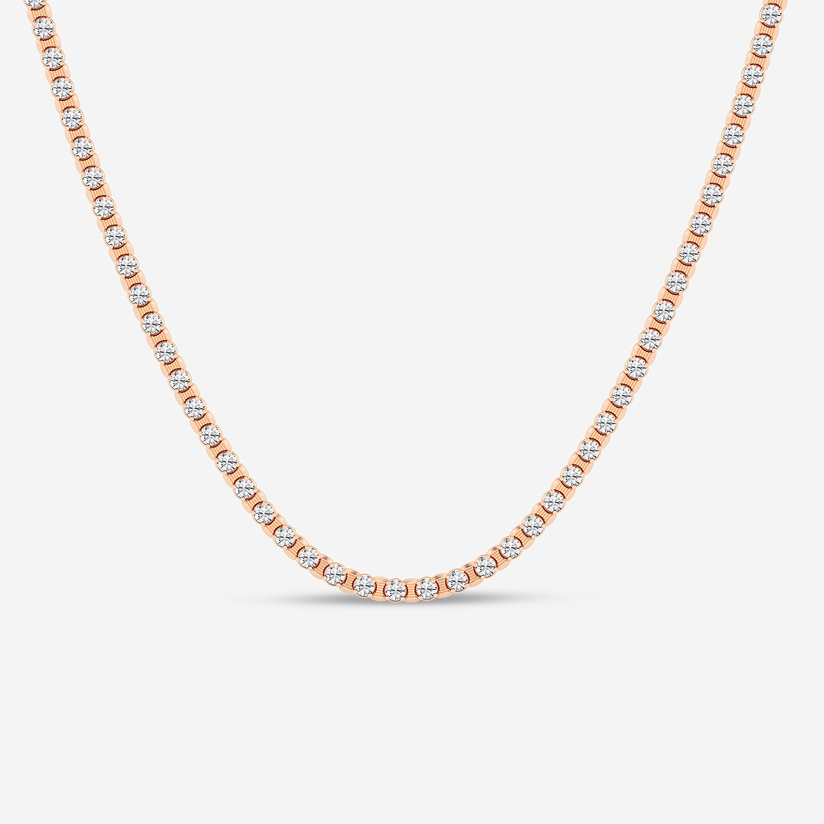 Additional Image 1 for  18 ctw Round Lab Grown Diamond Tennis Necklace